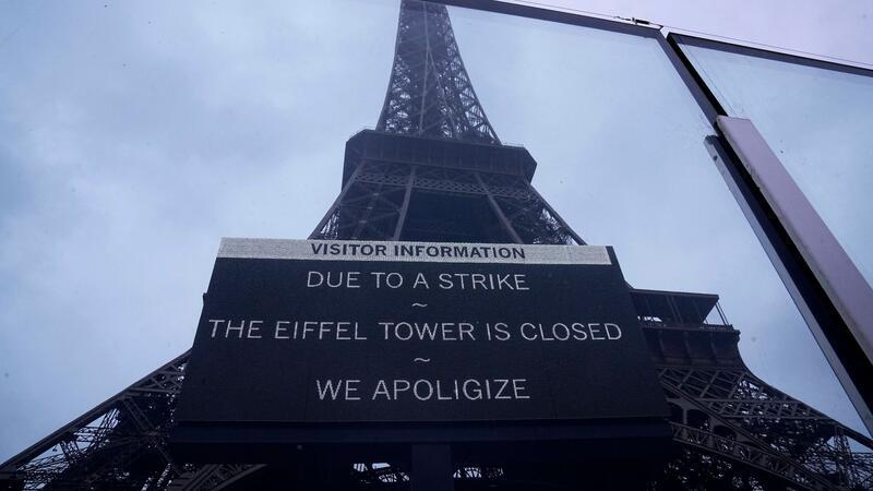 Streik am Pariser Eiffelturm Der Eiffelturm ist eine der beliebtesten Sehenswürdigkeiten Frankreichs.