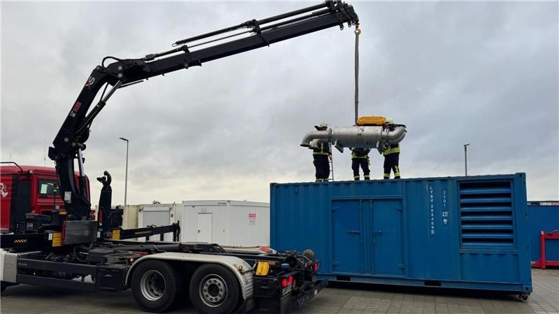 Feuerwehrversammlung: Zwei Lebensretter bekommen besondere Auszeichnung Der Energiezug der Kreisfeuerwehr bei der Übung.