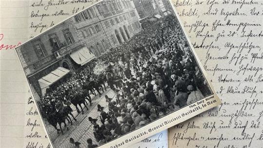 Der Estebrügger Lehrer Werner Hohlfeld war Zeuge der Beerdigung von General Ricciotti Garibaldi in Rom, dem vierten Sohn des italienischen Revolutionshelden Giuseppe Garibaldi.