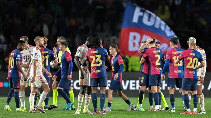 „Ein Exorzismus“: Die Pressestimmen zur Bayern-Demontage Der FC Barcelona bejubelt den Sieg über den FC Bayern.