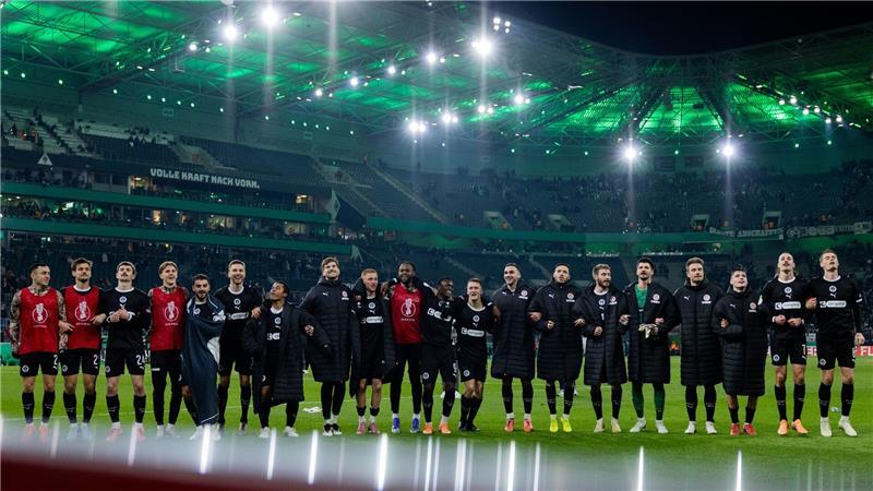 Der FC St. Pauli jubelt im DFB-Pokal - zuletzt im Dezember in Mönchengladbach.