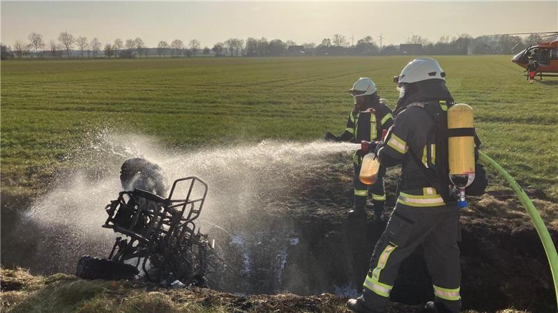 Quadfahrer wird bei Unfall schwer verletzt - War er betrunken? Der Fahrer des Quads musste mit dem Rettungshubschrauber in ein Krankenhaus gebracht werden.