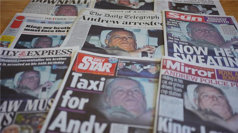 Der Fall Andrew bestimmt in Großbritannien die Titelseiten. 