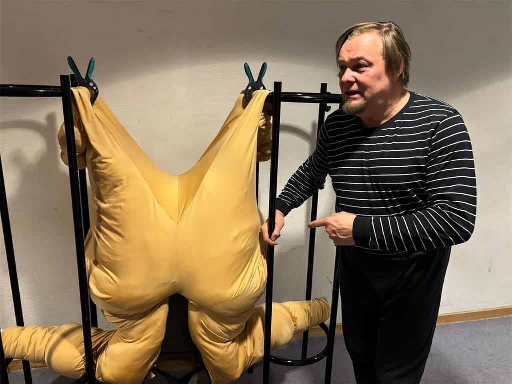 Der Fettanzug, den die Crew auch augenzwinkernd "Das Chicken" nennt.