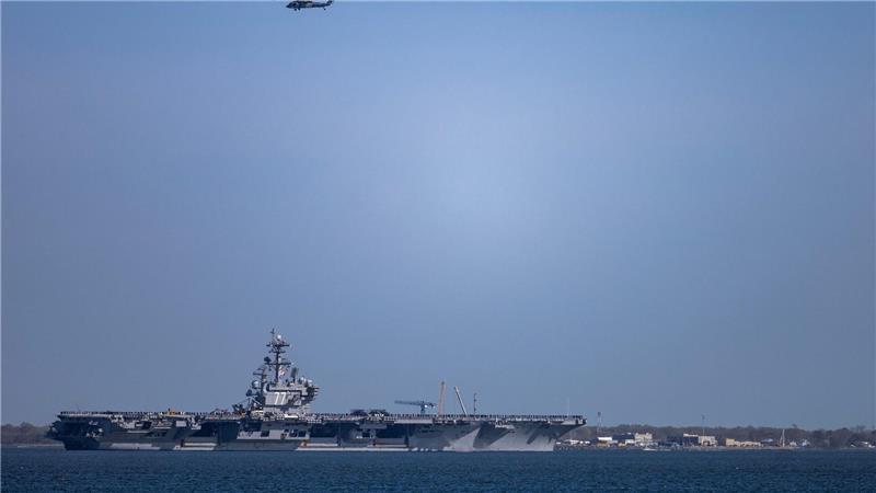 Verhandlungen im Iran-Krieg stocken - Gespräche in Russland Der Flugzeugträger „USS George H.W. Bush“ ist bereits der dritte der US-Marine in der Krisenregion im Mittleren Osten.