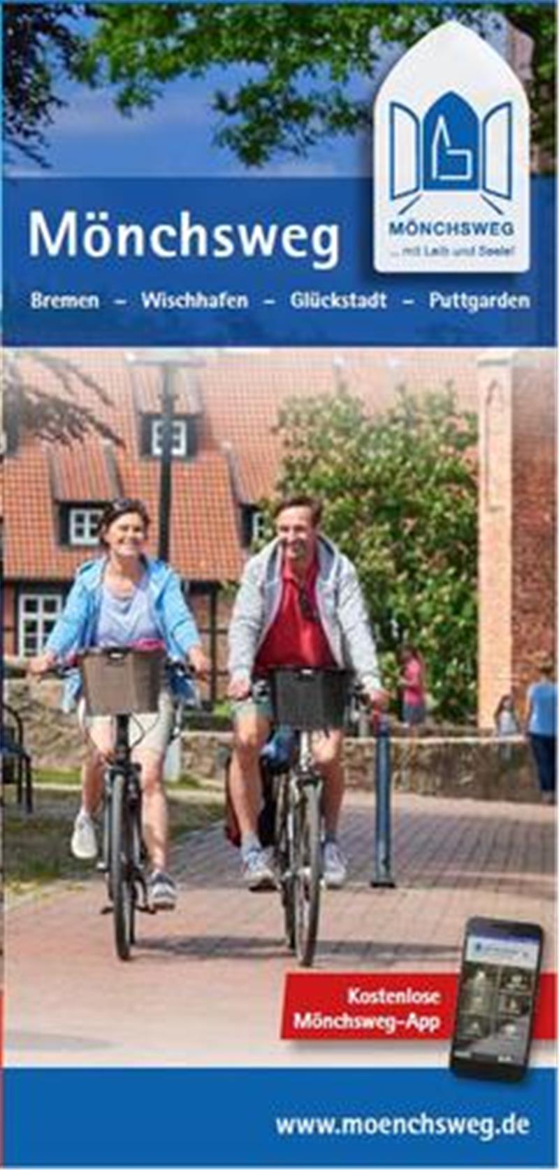 Der Flyer Mönchsweg mit Übersichtskarte und erlebbare Highlights erleichtert die Planung.