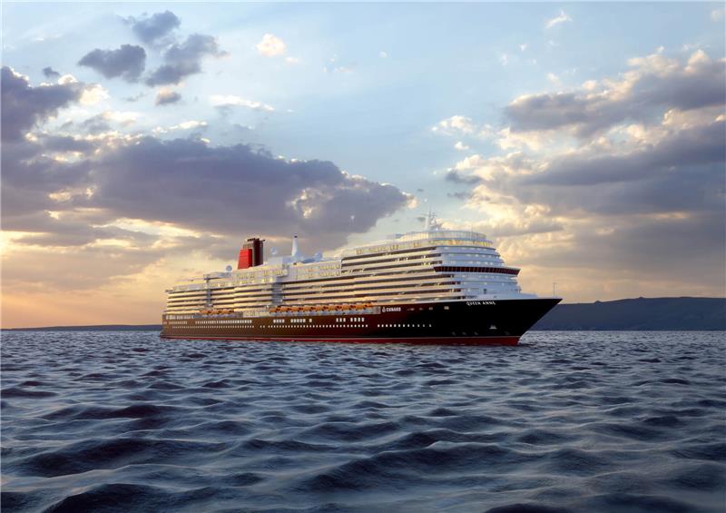 So viel Luxus bieten die neuen Kreuzfahrtschiffe 2024 Der Gegenentwurf zu den eher schrillen Royal-Caribbean-Riesen: Die klassisch gehaltene «Queen Anne» von Cunard Line. Foto: Cunard/dpa-tmn