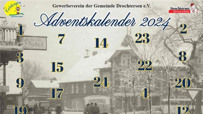 Gewerbeverein Drochtersen verkauft den Adventskalender 2024 Der Gewerbeverein Drochtersen hat den Adventskalender 2024 gestaltet.