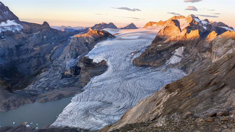 Der Gletscher Claridenfirn im Schweizer Kanton Glarus.