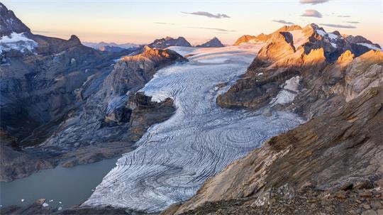 Der Gletscher Claridenfirn im Schweizer Kanton Glarus.