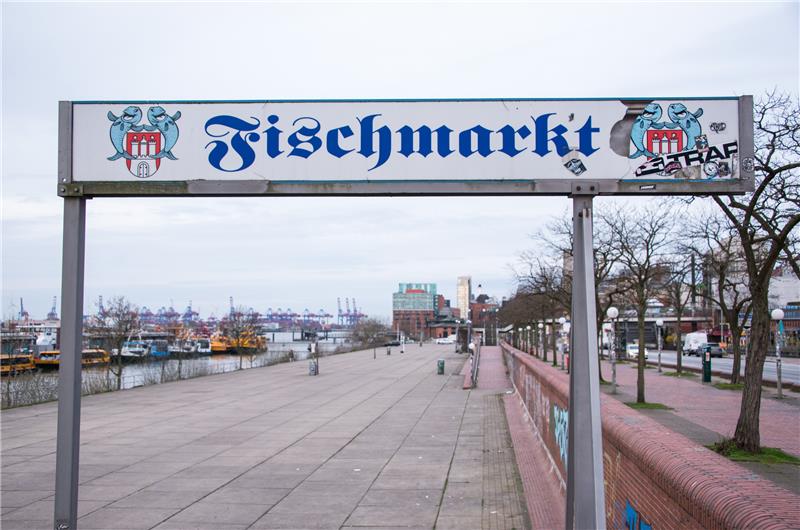 Der Hamburger Fischmarkt darf wieder öffnen. Foto: Daniel Bockwoldt/dpa