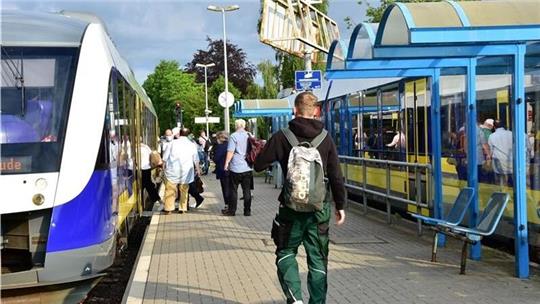Der Harsefelder Bahnhof.