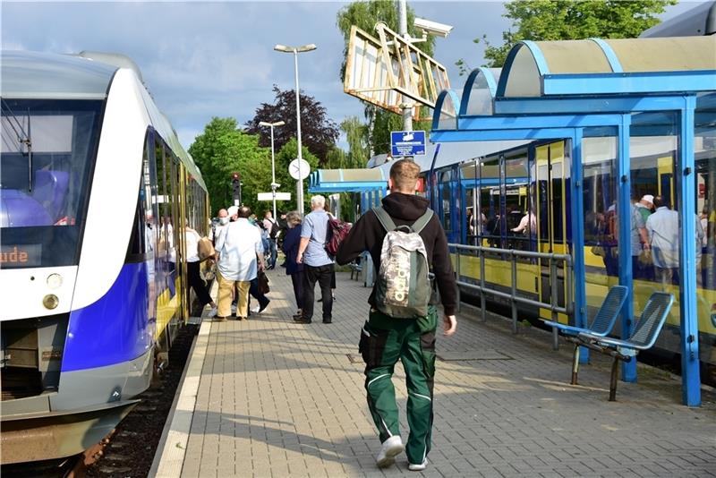 Der Harsefelder Bahnhof. Fotos: Ahrens