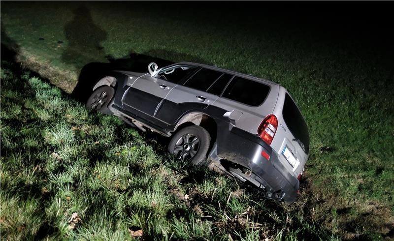 Der Hyundai Terracan kam in Schräglage zum Stehen, überschlug sich glücklicherweise nicht.