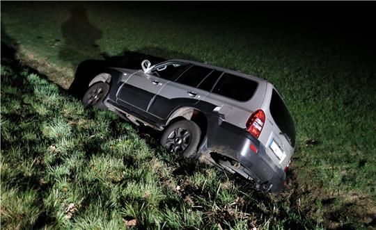 Der Hyundai Terracan kam in Schräglage zum Stehen, überschlug sich glücklicherweise nicht.