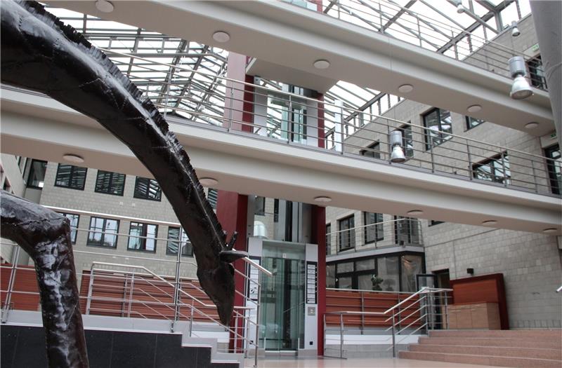 Sozialverband und LAB sitzen auf gepackten Kisten Der Innenhof des „Lichthofs“ macht seinem Namen Ehre. In die umgebauten Räume der ehemaligen Gaststätte im Erdgeschoss ziehen jetzt LAB und Sozialverband ein. Foto Michaelis