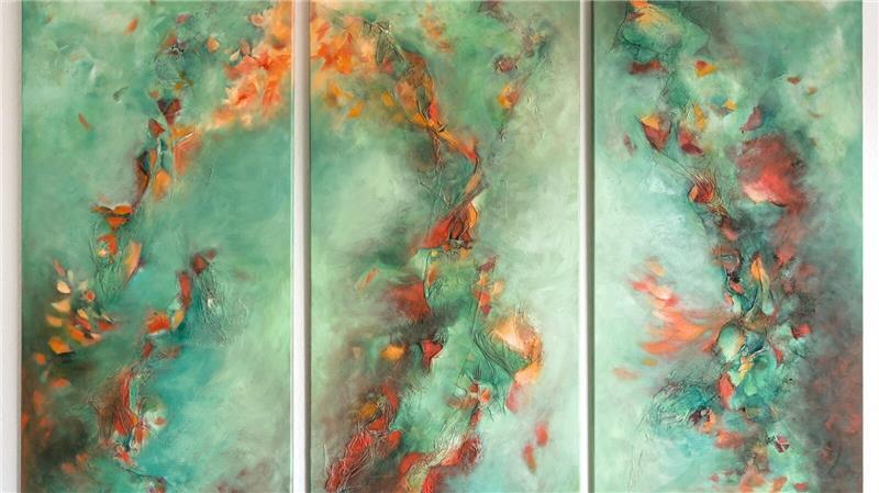 „Der Jahreslauf in Farbe“: Die Künstlerin Beate Biebricher stellt im Kulturforum Buxtehude aus.