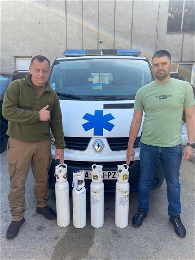 Ukraine-Krieg: Samtgemeinde Lühe will zweiten Rettungswagen spenden Der Krankenwagen ist bereits im Einsatz im Kriegsgebiet in der Ukraine.