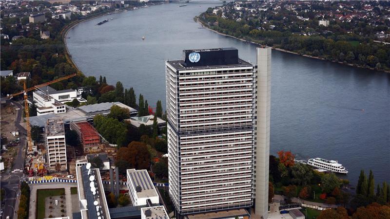 Der „Lange Eugen“, das ehemalige Abgeordnetenhaus des Bonner Regierungsviertels, ist heute Teil des UN-Campus. (Archivbild)