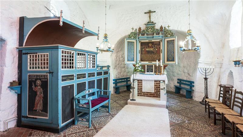 Der Mönchsweg führt in Bliedersdorf auch vorbei an der Katharinenkirche, eines der ältesten Feldsteingotteshäuser der Region.