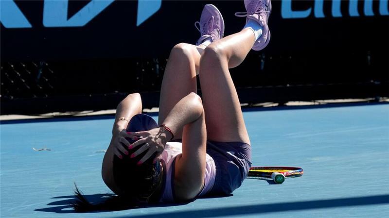 „Lucky Lys“ feiert größten Erfolg auf Party-Platz Der Moment, als Eva Lys‘ Einzug in die dritte Runde der Australian Open feststand.