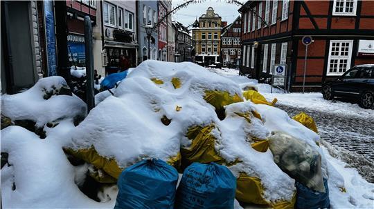 Der Müll wurde am Freitag nicht abgeholt. Das hatte der Kreis bereits am Donnerstag angekündigt.