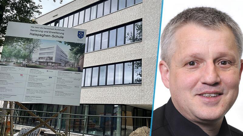Der Neubau an der Halepaghen-Schule in Buxtehude soll in den Herbstferien gezogen werden.