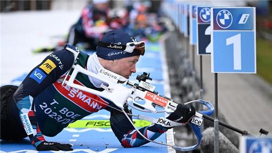 Der Norweger Tarjei Bö beim Training in Oberhof.