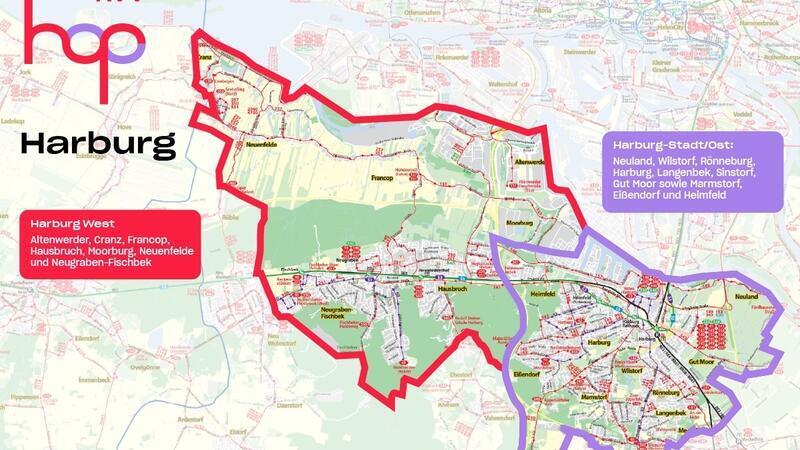 Mobilitätsschub: Shuttle-Dienst des HVV nun auch in Cranz und Neuenfelde Der On-Demand-Shuttle-Dienst wird auf den roten Bereich ausgedehnt.