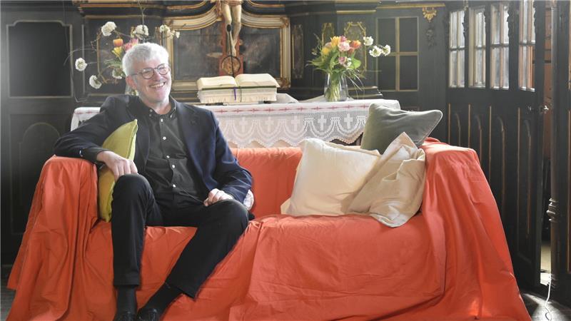 Der Organist der täglichen Andachten, Michael Fuerst, freut sich auf seinen musikalischen Einsatz.