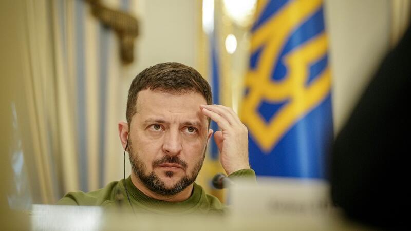 Der Präsident der Ukraine: Wolodymyr Selenskyj.