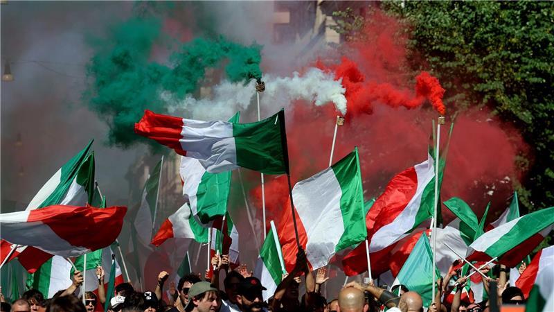 Neue Rechtspartei in Italien - Demo für „Remigration“ Der Protest steht dem Motto „Remigration und Rückeroberung“.