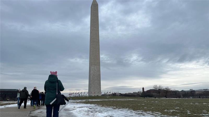 Der Protest vor Trumps Amtseinführung in Washington im Januar fiel eher mager aus. (Archivbild)