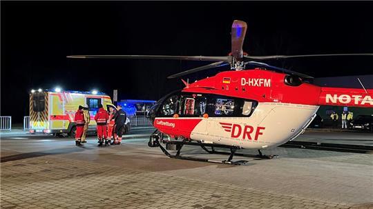 Der Rettungshubschrauber „Christoph 42“ war binnen 35 Minuten in Stade.