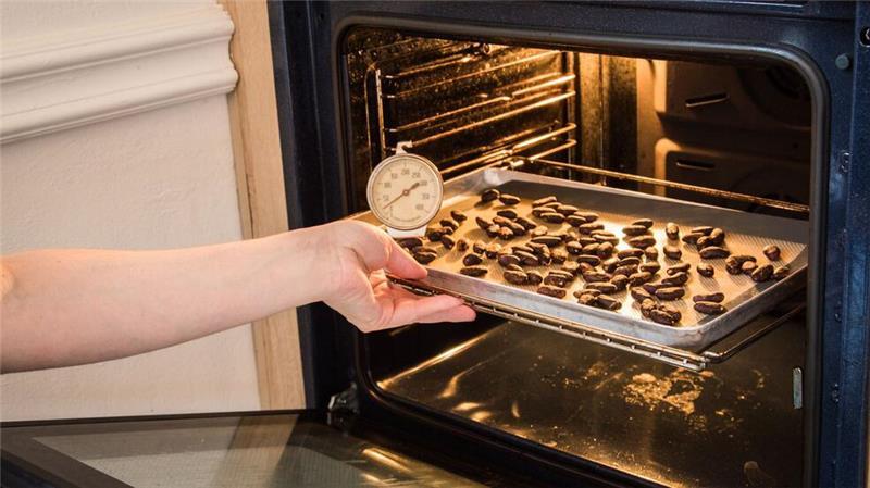 Süßes selbst gemacht: So werden Sie zum Chocolatier Der Röstvorgang hat einen wesentlichen Einfluss auf das spätere Aroma der Schokolade.