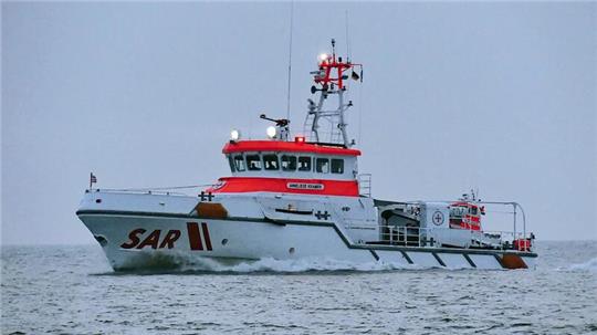Der Seenotrettungskreuzer „Anneliese Kramer“ im Einsatz in der Nordsee (2021).