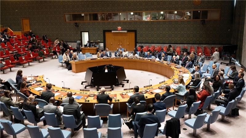 Der Sicherheitsrat hält im UN-Hauptquartier in New York eine Sitzung  ab.