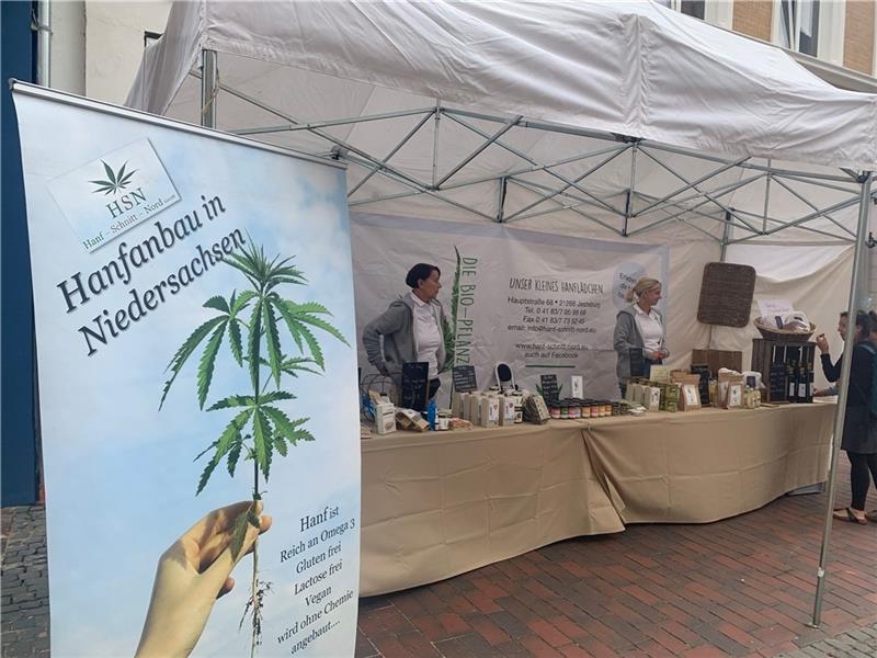Messe zeigt verschiedene Facetten der Nachhaltigkeit Der Stand Hanf Schnitt Nord.