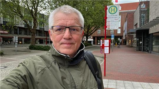Der Startpunkt: Am ZOB in Buxtehude.