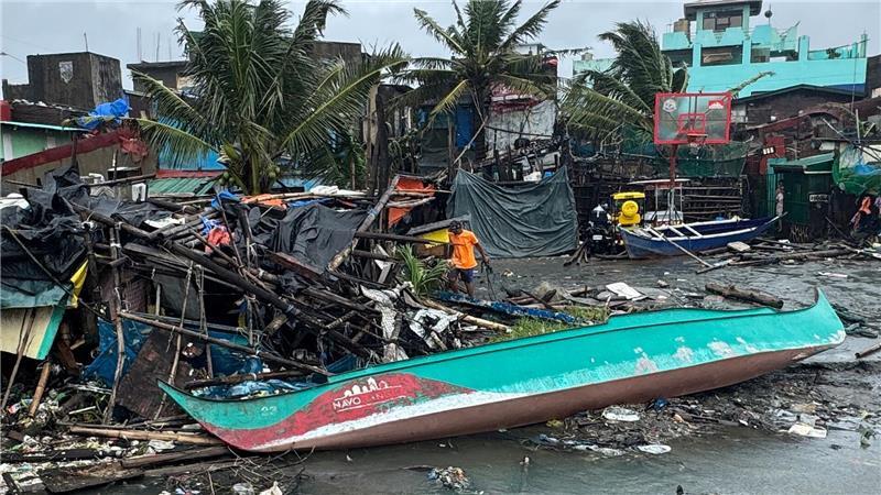 Der Sturm war zeitweise ein Supertaifun mit massiven Böen.
