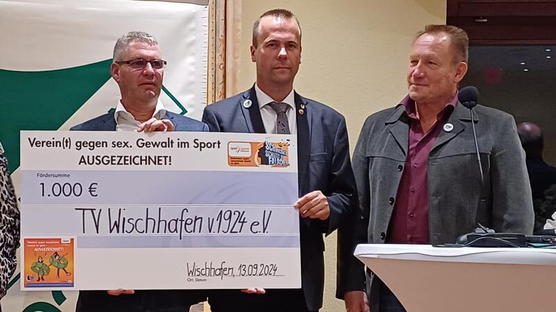 Landessportbund zeichnet TV Wischhafen für Schutzkonzept aus Der TV Wischhafen erhielt 1000 Euro für die Kinder- und Jugendarbeit.