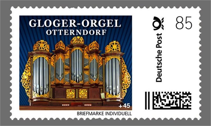 Aufwendige Rettungsaktion: 300 Jahre alte Gloger-Orgel wird restauriert Der Verein zum Erhalt der Gloger-Orgel Otterndorf bietet rechtzeitig zum Beginn der Restaurierungsarbeiten eine neue Briefmarke an.