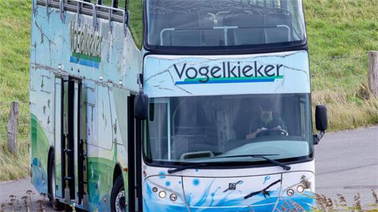 Der „Vogelkieker“ ist eine Beobachtungsstation auf Rädern.