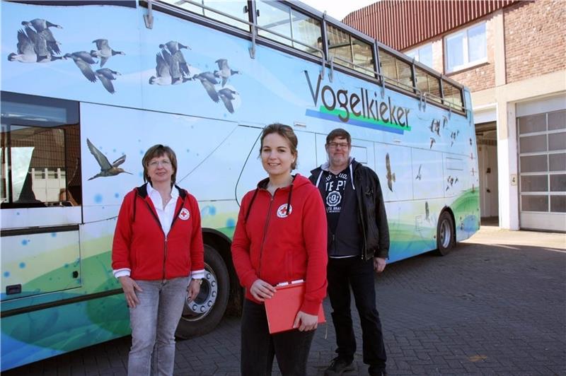 Corona: Impfbus hält in Buxtehude Der Vogelkieker wurde zum Impfbus umfunktioniert. Foto: Landkreis Stade/Nina Dede