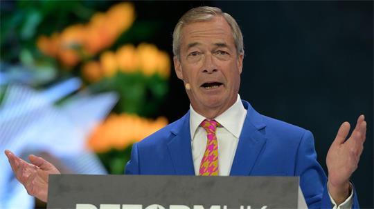 Der Vorsitzende von Reform UK, Nigel Farage, soll den Ermittlern zufolge auch ein mögliches Anschlagsziel gewesen sein. (Archivbild)
