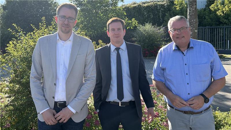 Neuer Verband will Anwohner der Este vor Hochwasser schützen Der Vorstand des Hochwasserschutzverbands Este (von links): Philip Werk, Christoph Rüber und Matthias Riel.