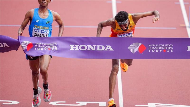 Der WM-Marathon von Tokio war an Spannung kaum zu überbieten. Amanal Petros musste sich knapp geschlagen geben. (Archivbild)