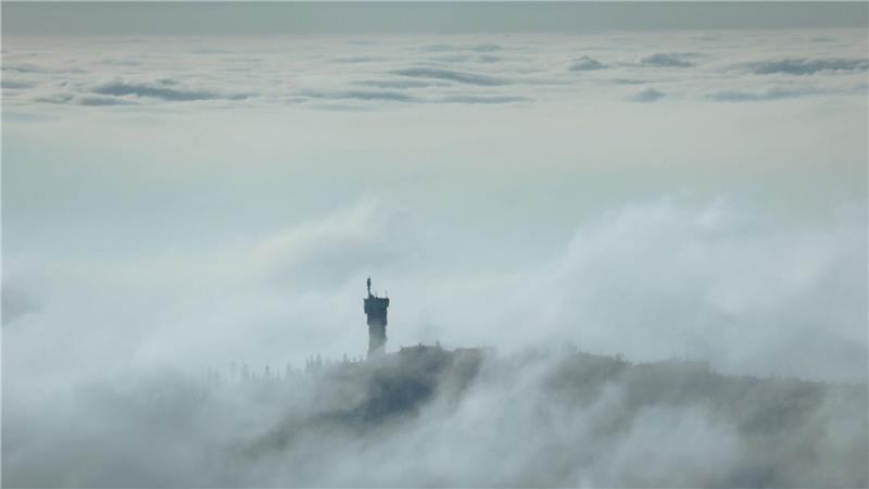 Der Wurmberg in Braunlage ist mit einer Frostschicht bedeckt.