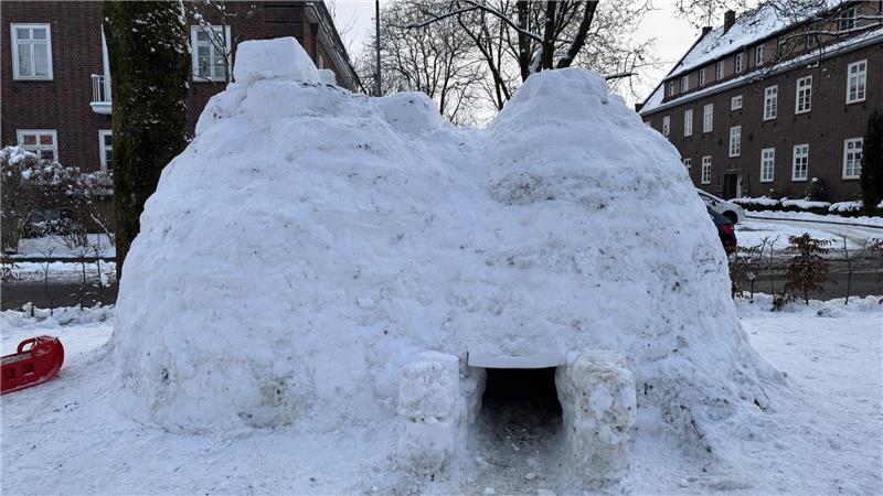 Der Zwei-Zimmer-Iglu in Stade-Ottenbeck.