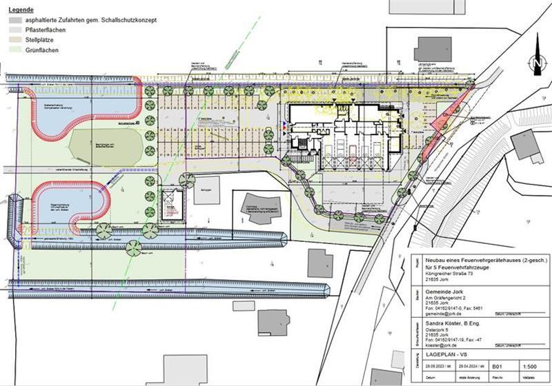 Der alte Plan ist vom Tisch, das Gerätehaus kann nur über die Südseite erschlossen werden.